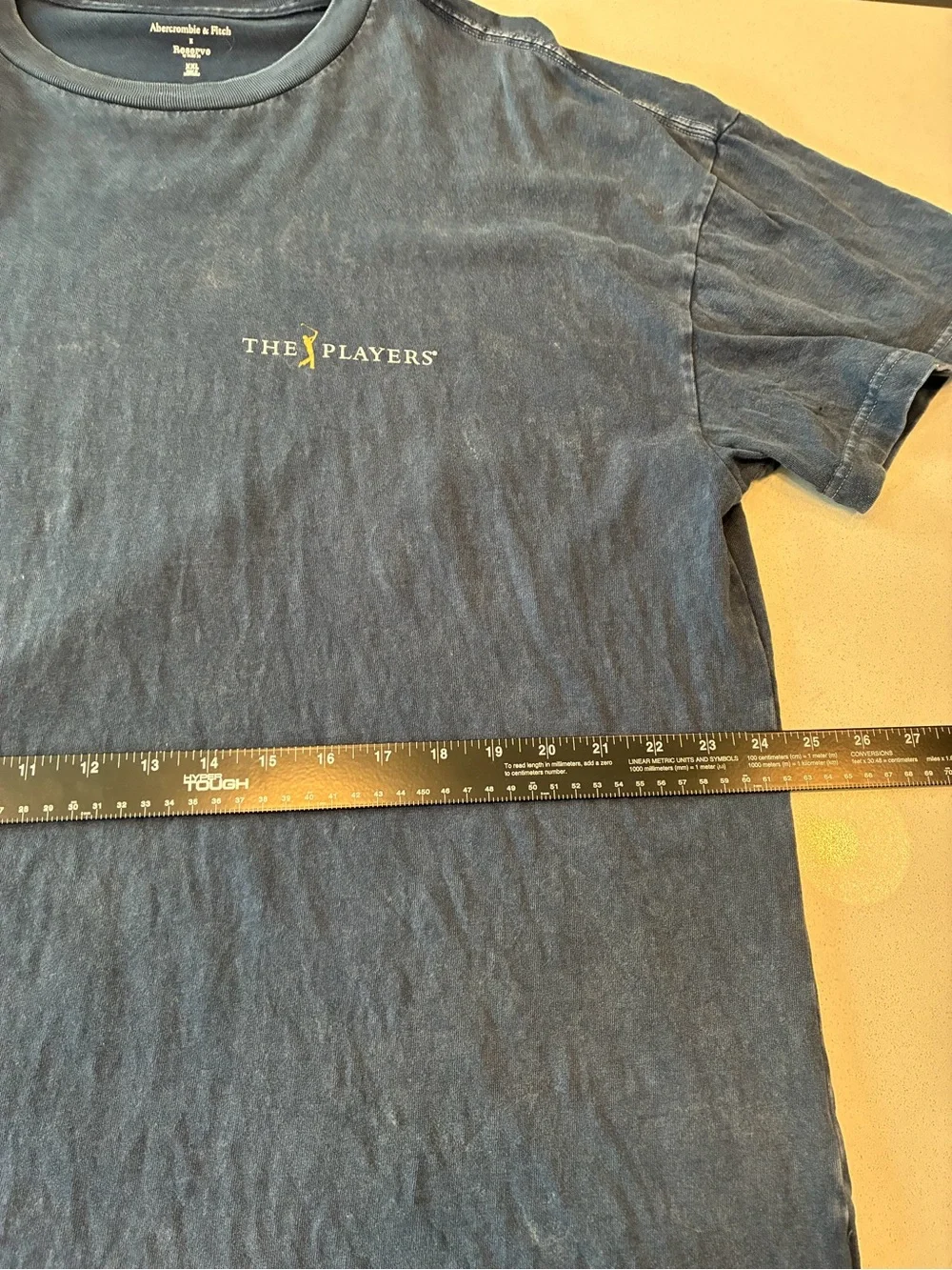 Abercrombie & Fitch Navy Blue 'The Players' Graphic Golf Tee
